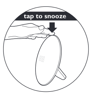 The snoozing function is only stated with a small graphic in the user manual